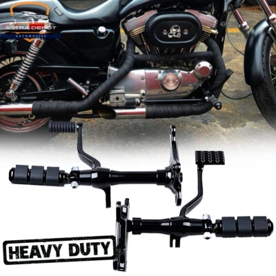 Black Billet Forward Controls Foot Pegs for Harley Sportster 883 1200 1991-2003 - Image 1 of 4