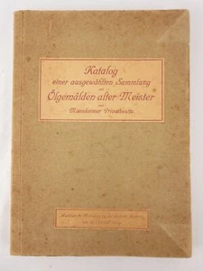 Catalog Auction in Munich in the gallery Hugo Helbing Tuesday, 12th October 1909 - Picture 1 of 7