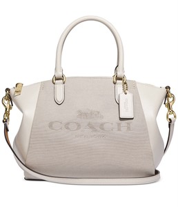 coach horse and carriage jacquard elise satchel
