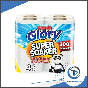24 Kitchen Roll Towel 2 Ply Per Roll Panda Glory Super Soaker Mega | Multi Pack - Picture 1 of 7