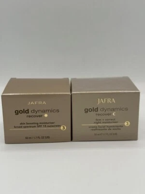 Jafra Gold Dynamics Skin Boosting Moisturizer Broad Spectrum SPF 15 & Night 2Pcs - Image 1 of 4