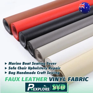 Marine Vinyl Faux Leather Fabric Mildew Resistant Home Auto Seat Sofa Upholstery - Picture 1 of 36