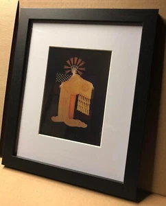 Erte 1987 FRANSENUMHANG mattiert & gerahmt 8x10 Art Deco Damenmode - Bild 1 von 5