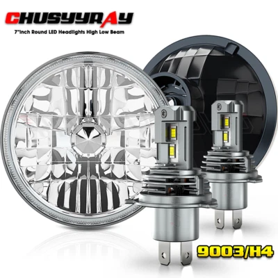 Комплект для переделки светодиодной фары дальнего ближнего света для Freightliner Coronado 7 дюймов - Изображение 1 из 4