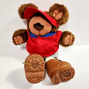 Peluche peluche vintage 1985 Furskins Xavier Roberts Hank Spitball Teddy - Foto 1 di 7