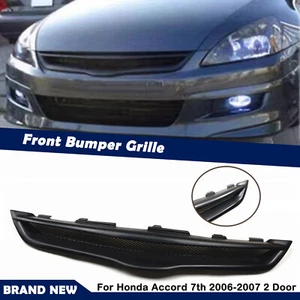 Front Bumper Grille Grill Kit For Honda Accord 7th 2006-2007 2 Door Coupe Black - Picture 1 of 7