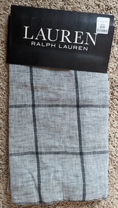Neu mit Etikett Ralph Lauren Raider schwarz grau Fenstervorhänge 50 x 96 zwei hintere Riegel - Bild 1 von 5