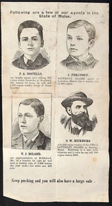 Saturday Globe Newspaper Utica, NY Maine Sales Agent Examples Flyer c1891 Scarce - Picture 1 of 2