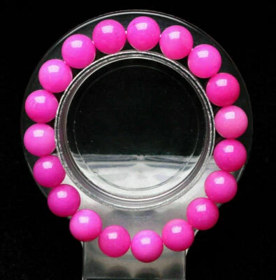 Pulseira elástica natural 6/8/10/12/14 mm contas redondas de pedra preciosa rosa sugilita 7,5" - Imagem 1 de 4