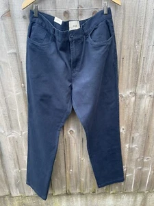 Folk Regular Fit Twill Pants Navy Casual Brand New With Tags Oi Polloi Trousers - Picture 1 of 6