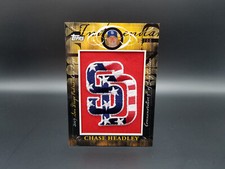2010 Topps #MHR-331 Chase Headley, Padres - Manufactured Hat Logo Patch (35/99)