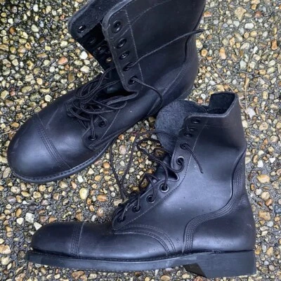 New Vtg NOS ANSI Steel Cap Toe Combat  Military Biker Motorcycle Jump boots  8N - Image 1 of 4