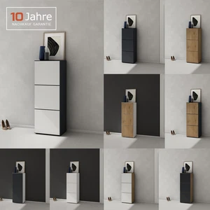 doporro Schuhschrank Anthrazit Weiss Schuhregal Schuhständer mit 3 Fächern NEU - Bild 1 von 49