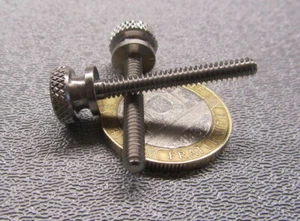 Flared Shoulder Stainless Thumb Screw, 25/64" Dia,  6-32 x 1.0" Length, 5 Pcs - Picture 1 of 12