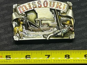 Fibbia per cintura fluviale da collezione State Of Missouri colorata G23 - Foto 1 di 2