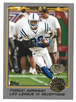 MARVIN HARRISON 2001 Topps Football SH Collection # 289 Indianapolis Colts NM-MT - Image 1 of 2