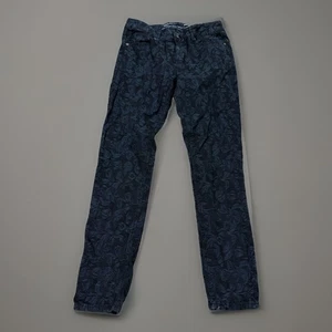 7 Seven For All Mankind Black Floral Print Skinny Jeans Size 8 Skinny - Picture 1 of 11