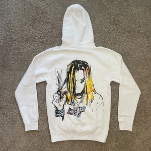 Sudadera con Capucha Revenge Lil Durk Para Hombre Pequeña Pintura Blanca VROY King Von NUSKI Rapero - Imagen 1 de 9