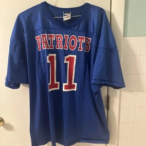 Vintage NFL New England Patriots Bike Jersey #11 Size XXL - Edelman Bledsoe - Picture 1 of 11
