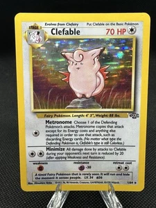 Clefable 1/64 Pokémon 1999 Jungle Unlimited Holo Rare WOTC Vintage Lightly Play - Picture 1 of 2