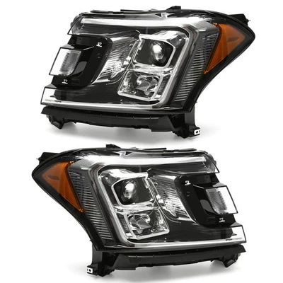 Pair RH&LH Headlight Assembly for 2018-2021 Ford Expedition Halogen +Bulbs Foto 1 de 4