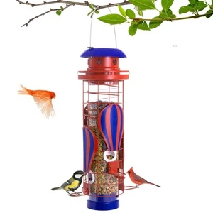 Metal Squirrel Proof Bird Feeders for Outdoors Hanging Large Tube Mesh Anti S... - Picture 1 of 7