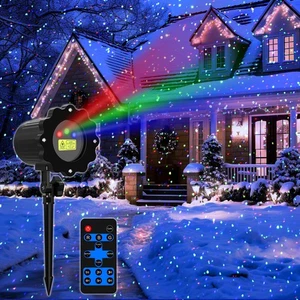 Laser Weihnachten Projektor Lichter Außen, RGB Laser Licht Projektor, Glühwürmchen... - Bild 1 von 8
