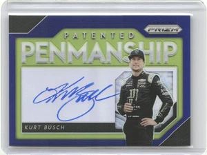KURT BUSCH 2019 Panini Prizm AUTO PATENTED PENMANSHIP BLUE 29/75 PP-KU - Picture 1 of 2