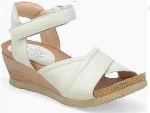 Miz Mooz - Leather Wedge Sandals - Sofie - Linen Leather - EU 40 $178 - Picture 1 of 3