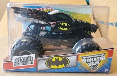 BATMOBILE  2011 HOT WHEELS MONSTER JAM 1ST EDITION DIECAST METAL 1:24  VHTF MINT - Image 1 of 4