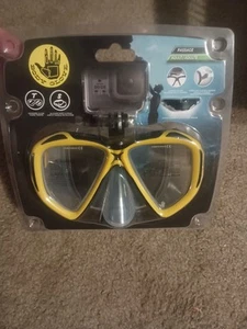Body Glove Passage Adult Dive Mask Yellow with Camera Mount NEW - Picture 1 of 8