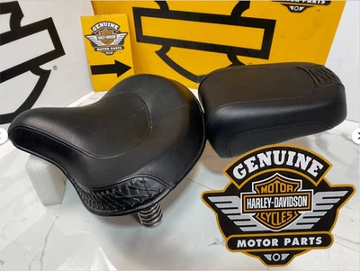 OEM Genuine Harley Crossbones Softail Seat Springer Solo & Pillion Seat FLSTSB - Image 1 of 4