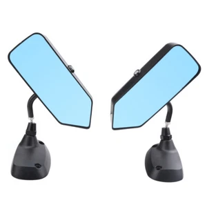 KYOSTAR New F1 Style Glossy Black Car Blue For Racing Side Rearview Wing Mirror - Picture 1 of 9