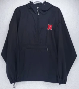 Charles River Nebraska Cornhuskers Windbreaker Pullover Jacke XL schwarz Kapuze - Bild 1 von 9