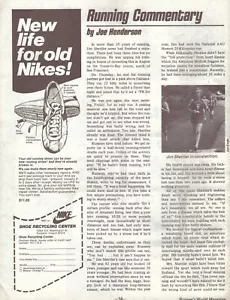 Vintage 1976 NIKE Recycling Center Running Shoes Poster Print Ad 1970s - Picture 1 of 1