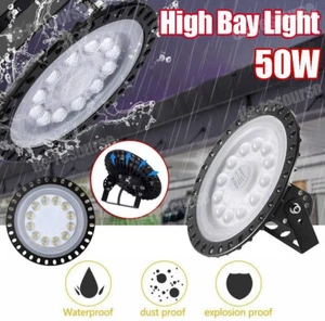 UFO LED High Bay Light 50W Commercial Industrial Lighting Garage Lamp Warehouse - Picture 1 of 10