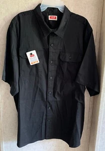 Wrangler Men's Shirt Button Down Short Sleeves New Relaxed Fit Size XL Stretch - Picture 1 of 4