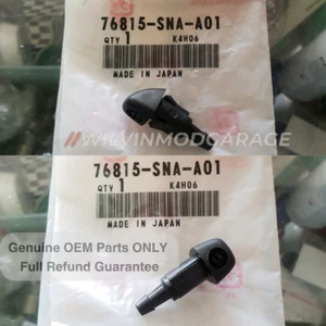 PAIR Genuine Front Washer Nozzle 2006-2011 Honda Civic 76815-SNA-A01 Japan OEM - Picture 1 of 5
