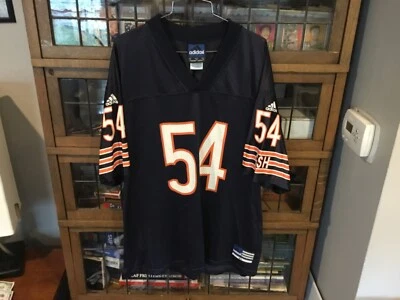 VTG Brian Urlacher #54 Chicago Bears ADIDAS Navy Graphic Jersey SZ XL - Cool Foto 1 de 4