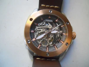 Fossil Men's Automatic brown Leather band.Analog,w-resistant dress watch.ME-3083 - Picture 1 of 24