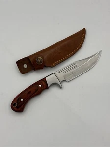 Elk Ridge ER052 Hunter Brown wood full tang fixed blade knife 9 1/4" overall NEW - Picture 1 of 6