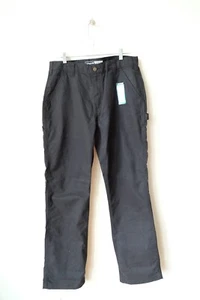 NEW Carhartt B324 BLK Black Relaxed Fit Single Knee Carpenter Jean 34X34 Work - Picture 1 of 4