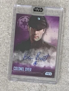 Star Wars Stellar 2020 COLONEL DYER Ben Burtt Autograph Purple Card #1/10 One - Picture 1 of 7