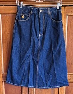 VINTAGE Gloria Vanderbilt Murjani Jean Skirt Girls PreTeen sz 14 (Women sz S) - Picture 1 of 6