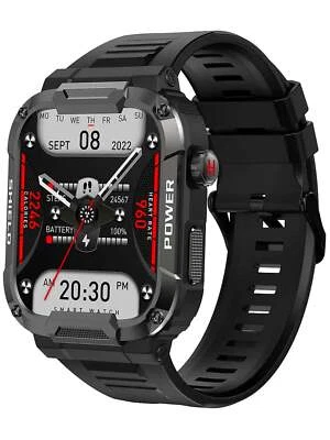 TELSA UK - Smart Watch Waterproof IP68 military style mens Sports & fitness digi