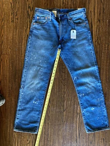 Levis 1961 551 Z Straight Jeans 30x30 Big E Distressed Zip Fly Relaxed NWT $138 - Picture 1 of 8