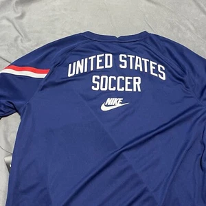 Nike USMNT Prematch Soccer Jersey Navy Dri-Fit Mens Large CD2582-421 - Picture 1 of 10