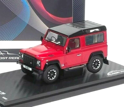 ALMOST REAL 1/43 LAND ROVER DEFENDER 90 WORKS V8 70TH ANNIV. EDITION 2017 IN RED - Image 1 of 3