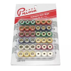 PRIMA ROLLER WEIGHT TUNING KIT (18mm X 14mm) (6G TO 17G) 150cc - 232cc GY6 - Picture 1 of 2
