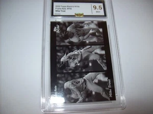 2023 Topps B&W Black & White Mike Trout Frame Rate FR3 Graded GAS 9.5 Free Ship - Picture 1 of 4